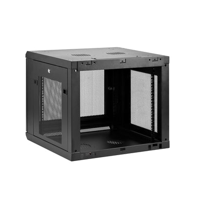 Gabinete rack de pared StarTech.com RK920WALM de 19", 9U, 4 postes, con estante 1U, negro