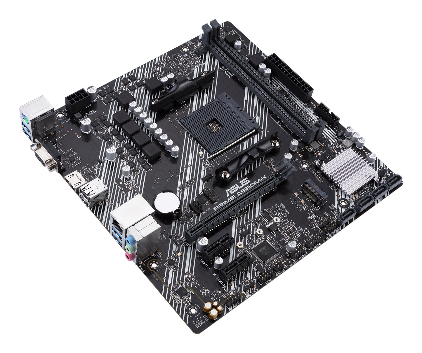 Tarjeta Madre Asus PRIME A520M-K 2xDDR4 64GB 4400Mhz HDMI VGA PCIe 3.0 M.2 S AM4 Ryzen mATX