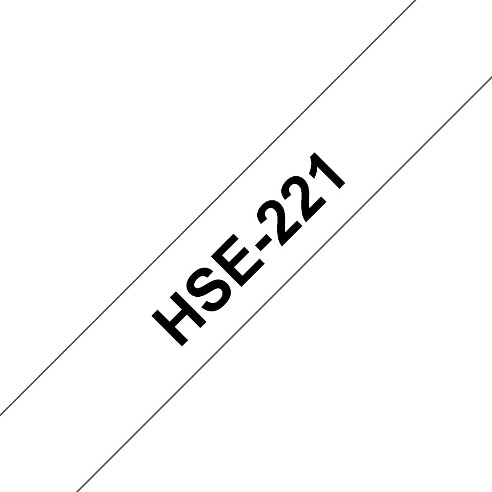 Cinta Brother HSE221 Termorretráctil Texto Negro Sobre Fondo 8.8mmx1.5m