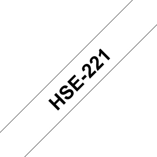 Cinta Brother HSE221 Termorretráctil Texto Negro Sobre Fondo 8.8mmx1.5m