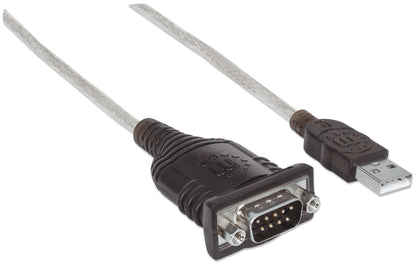 Convertidor USB Manhattan a Serial DB9 0.4m Chip FTDI FT232