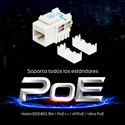 Jack Intellinet Cat 6 de Impacto(Keystone) Color Blanco