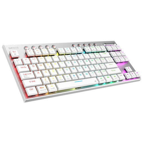 Balam Rush BR-940412 teclado Juego USB + Bluetooth QWERTY Español, Inglés Blanco