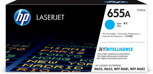 Toner HP LaserJet 655A Cian