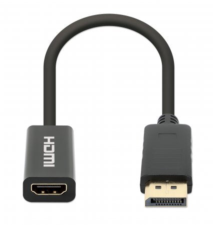 Manhattan 153713 adaptador de cable de vídeo 0.15 m DisplayPort HDMI Negro