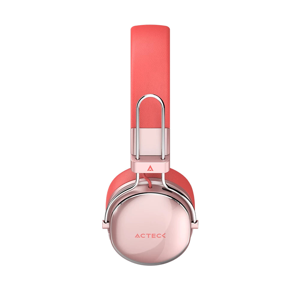 Audífonos Inalámbricos Acteck Over Ear Luxe Chic HP710 Recargables Elite Salmon