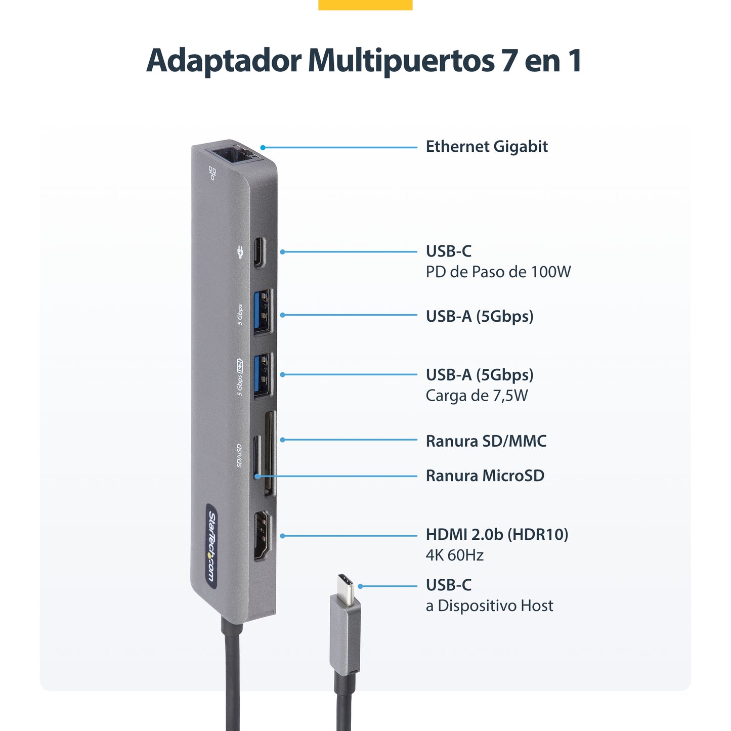 StarTech.com DKT30CHSDPD1 base para laptop o replicador de puertos Alámbrico USB 3.2 Gen 1 (3.1 Gen 1) Type-C Negro, Gris