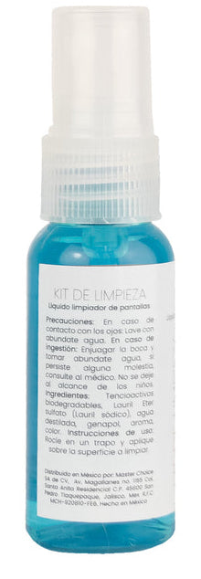 KIT DE LIMPIEZA PERFECT CHOICE LIQUIDO LIMPIADOR PARA PANTALLAS 30ML