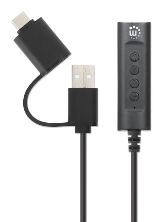 Manhattan 153560 divisor de audio Negro