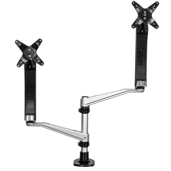 StarTech.com ARMDUAL30 soporte para pantalla plana 76.2 cm (30") Escritorio Negro, Plata