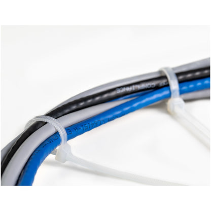 StarTech.com CBMZT10N sujeción para cable Abrazadera de cable liberable Nylon, Plástico Blanco 100 pieza(s)