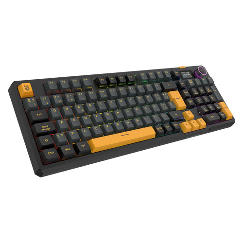 Balam Rush BR-942492 teclado Juego USB + Bluetooth QWERTY Español Negro, Naranja