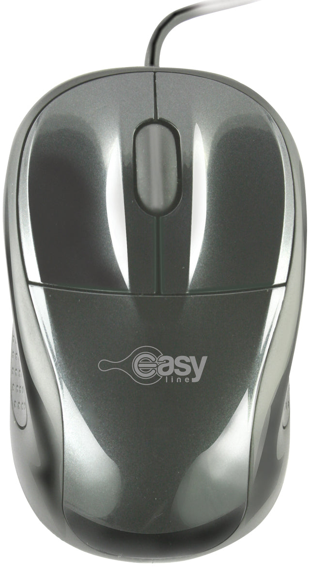 Mouse Easy Line Óptico Alámbrico USB 1200dpi Color Negro