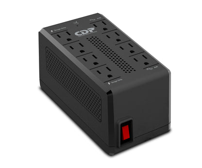 CDP RAVR1408 regulador de voltaje 8 salidas AC 85 V Negro