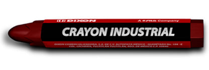 Crayón de Cera Industrial  Dixon Rojo Caja con 10 Piezas