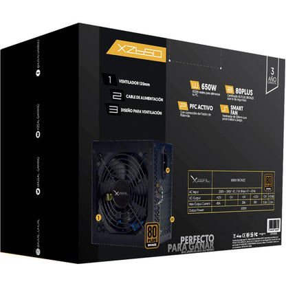Fuente de Poder Xzeal 650W 80 PLUS Bronze NO Modular 24-pin ATX 120mm
