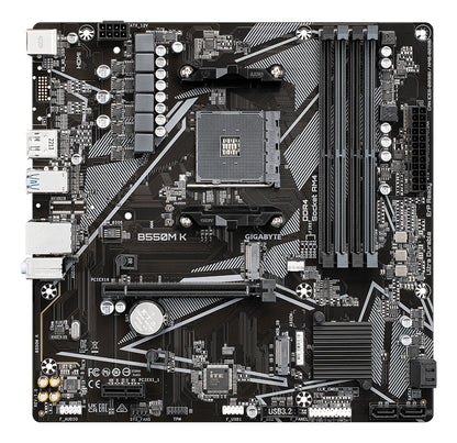 Tarjeta Madre Gigabyte B550M K 4xDDR4 128GB 4733Mhz PCIe 4.0 M.2 HDMI DP S AM4 Ryzen mATX