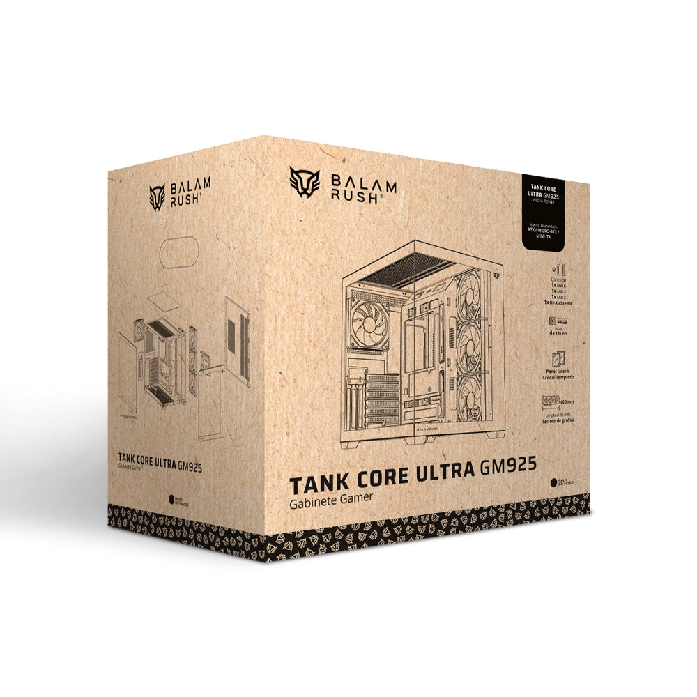 Gabinete Gamer Balam Rush Media Torre Tank Core Ultra GM925 Balam Rush Negro