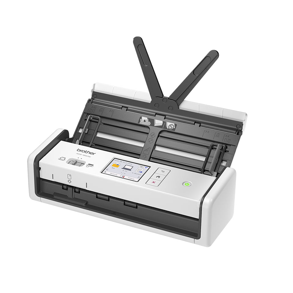 Escáner Brother de Escritorio Compacto Inalámbrico ADS-1800W con Pantalla Tactil a Color