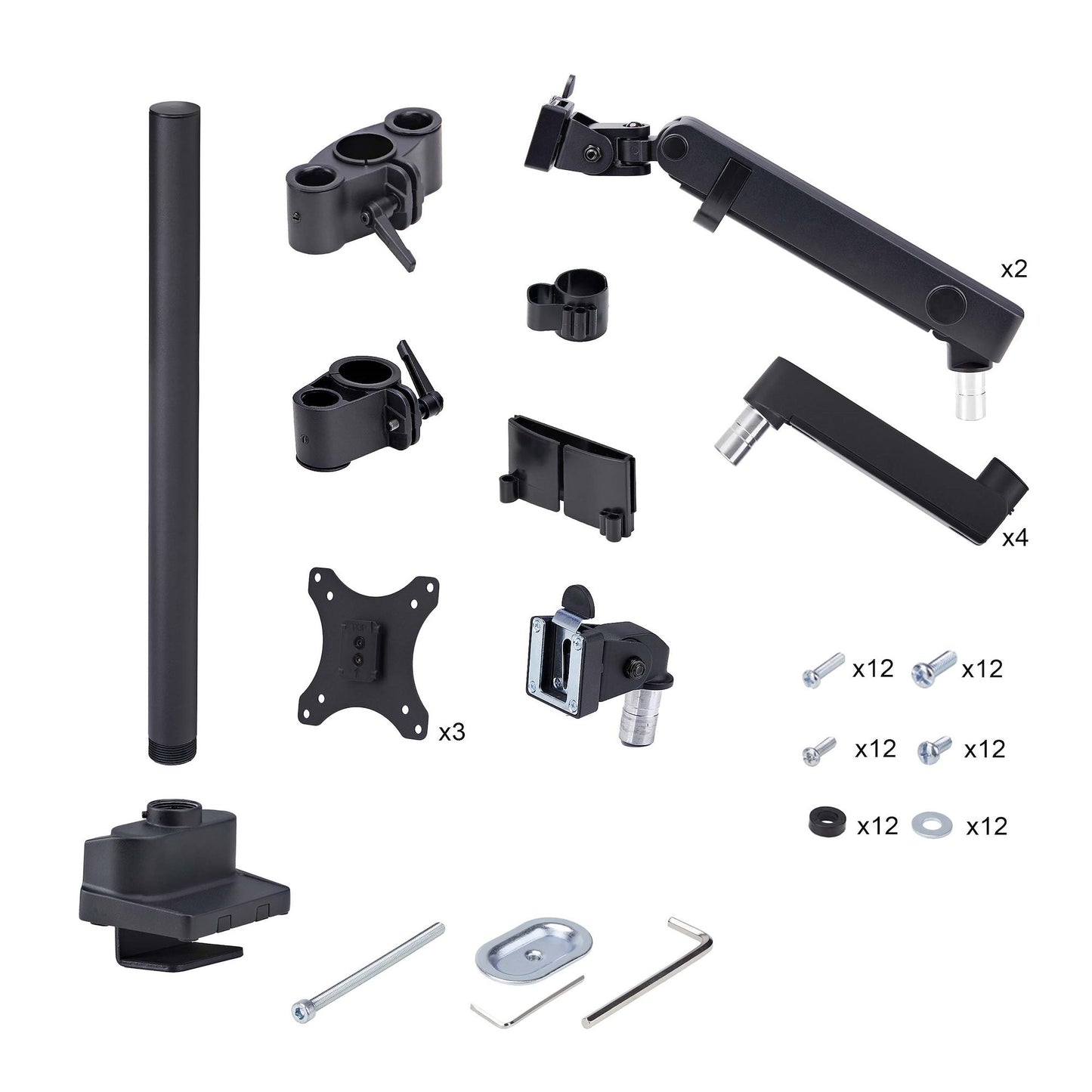 StarTech.com 3MP2AG-MONITOR-ARM soporte para pantalla plana 68.6 cm (27") Escritorio Negro