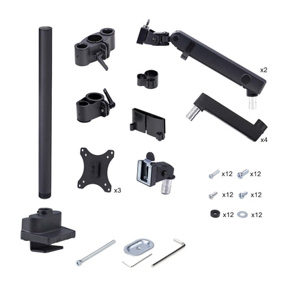 StarTech.com 3MP2AG-MONITOR-ARM soporte para pantalla plana 68.6 cm (27") Escritorio Negro