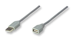 Cable Manhattan USB A-A Extensión 1.8m Color Gris