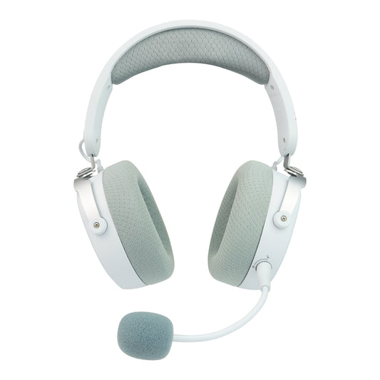 Diadema Game Factor HSB600 Gaming Inalámbrica RGB Triple Conectividad Micrófono Removible Surround 7.1 Color Blanco