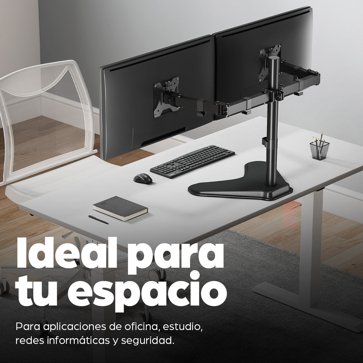 Manhattan 461559 soporte para pantalla plana 81.3 cm (32") Escritorio Negro