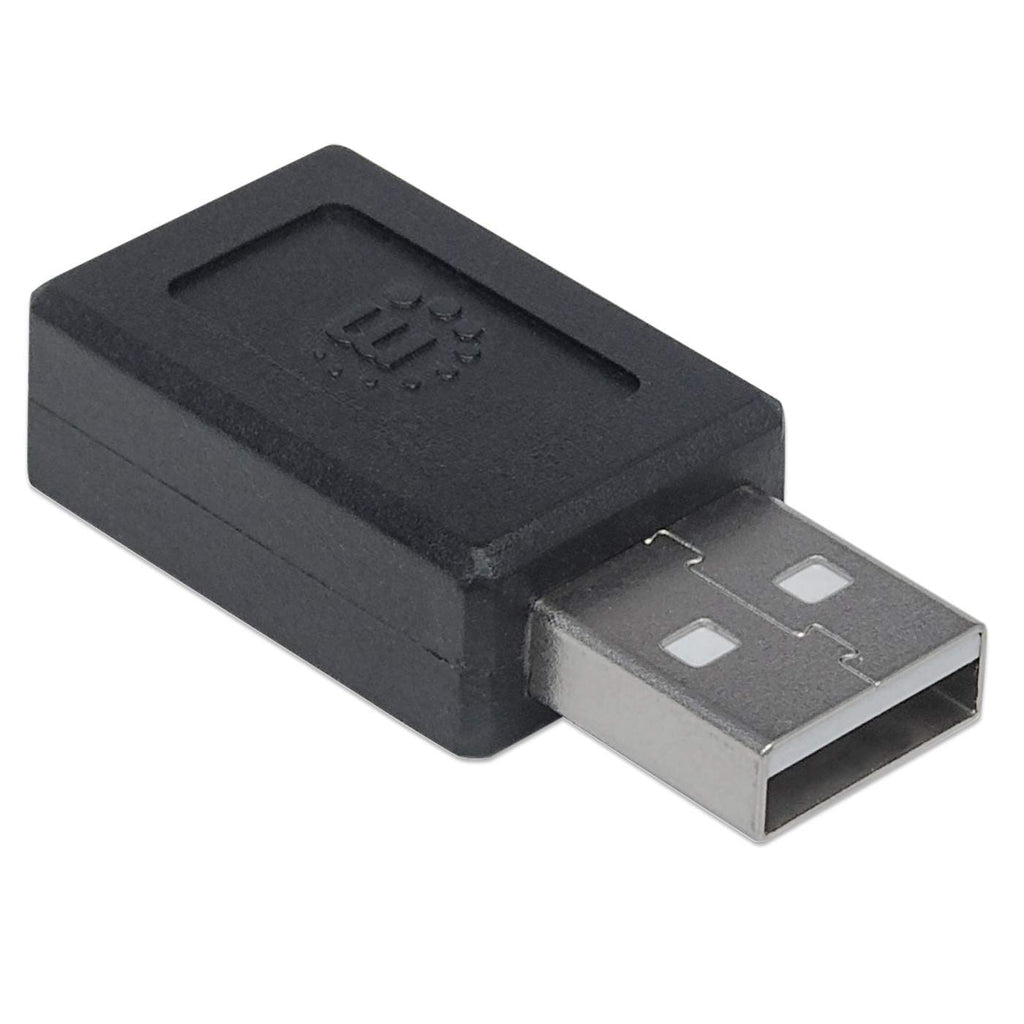 Adaptador Manhattan USB C-A 2.0 Color Negro