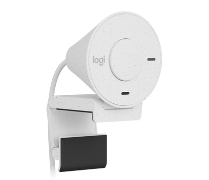 Cámara Web Logitech Brio 300 1080p USB-C con Corrección Iluminación Automática Micrófono Color Blanco Crudo