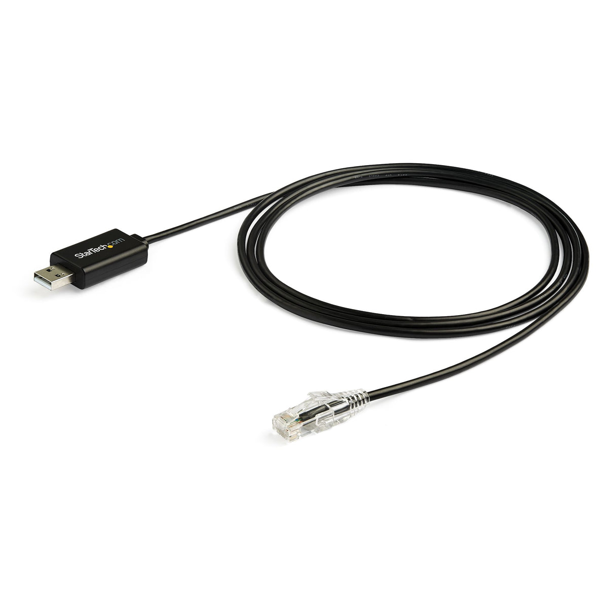 StarTech.com ICUSBROLLOVR cambiadores de género de cables RJ-45 USB 2.0 Type-A Negro