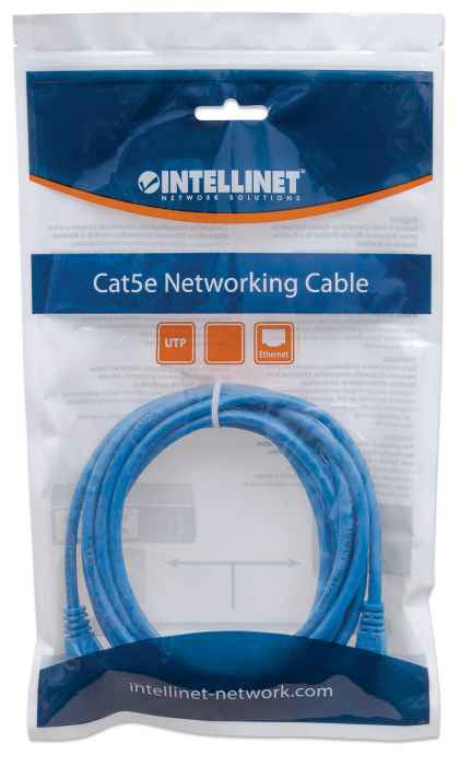 Intellinet 343305 cable de red Azul 5 m U/UTP (UTP)