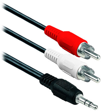 BRobotix 80161 cable de audio 1.8 m 2 x 3.5mm 3,5mm Negro