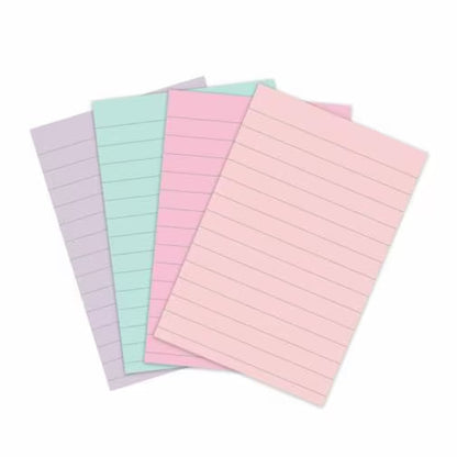 Block 3M Post-it Raya Super Sticky Pastel 4x6 pulg (10.16X15.24 cms) block c/45 paq c/4 Blocks