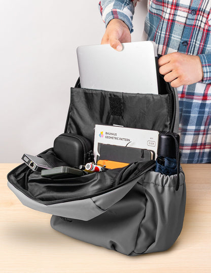 Mochila TechZone Style Grey para Laptops de 16 Múltiples Compartimientos Diseño Ideal para Uso Diario