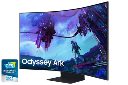 Monitor Samsung 55" Gaming Odyssey Ark 2th Gen 4K 3840x2160 165HZ VA Curvo 1000R 1MS HDR10 Bocinas Gaming HUB SMA