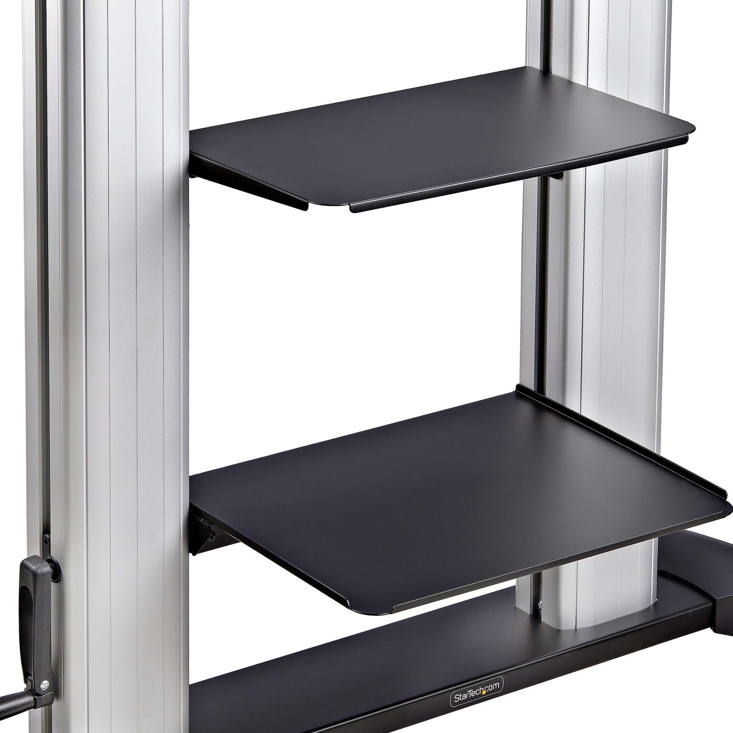 StarTech.com 1110C-MOBILE-TV-CART soporte para TV 2.54 m (100") Negro, Plata