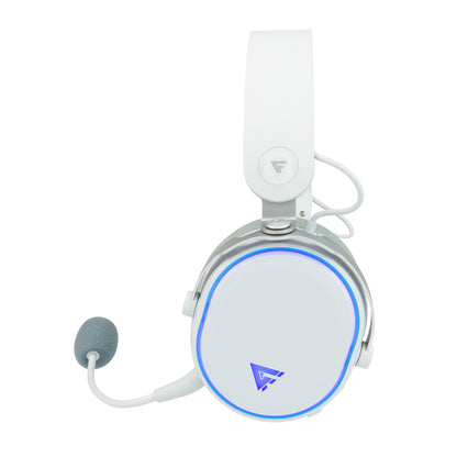 Diadema Game Factor HSB600 Gaming Inalámbrica RGB Triple Conectividad Micrófono Removible Surround 7.1 Color Blanco