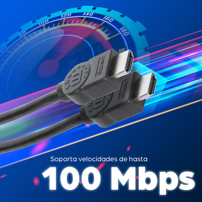 Cable Manhattan HDMI M-M Alta Velocidad con Canal Ethernet 10m Color Negro