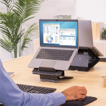 Soporte Fellowes para Laptop Breyta Color Negro 12 con Ajustes de Altura