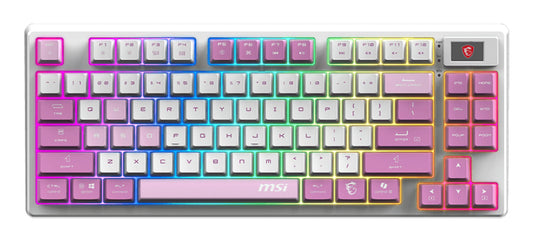 Teclado Gamer MSI Forge GK600 TKL Wireless Violet Inalámbrico RGB USB 2.0 Mecánica lineal