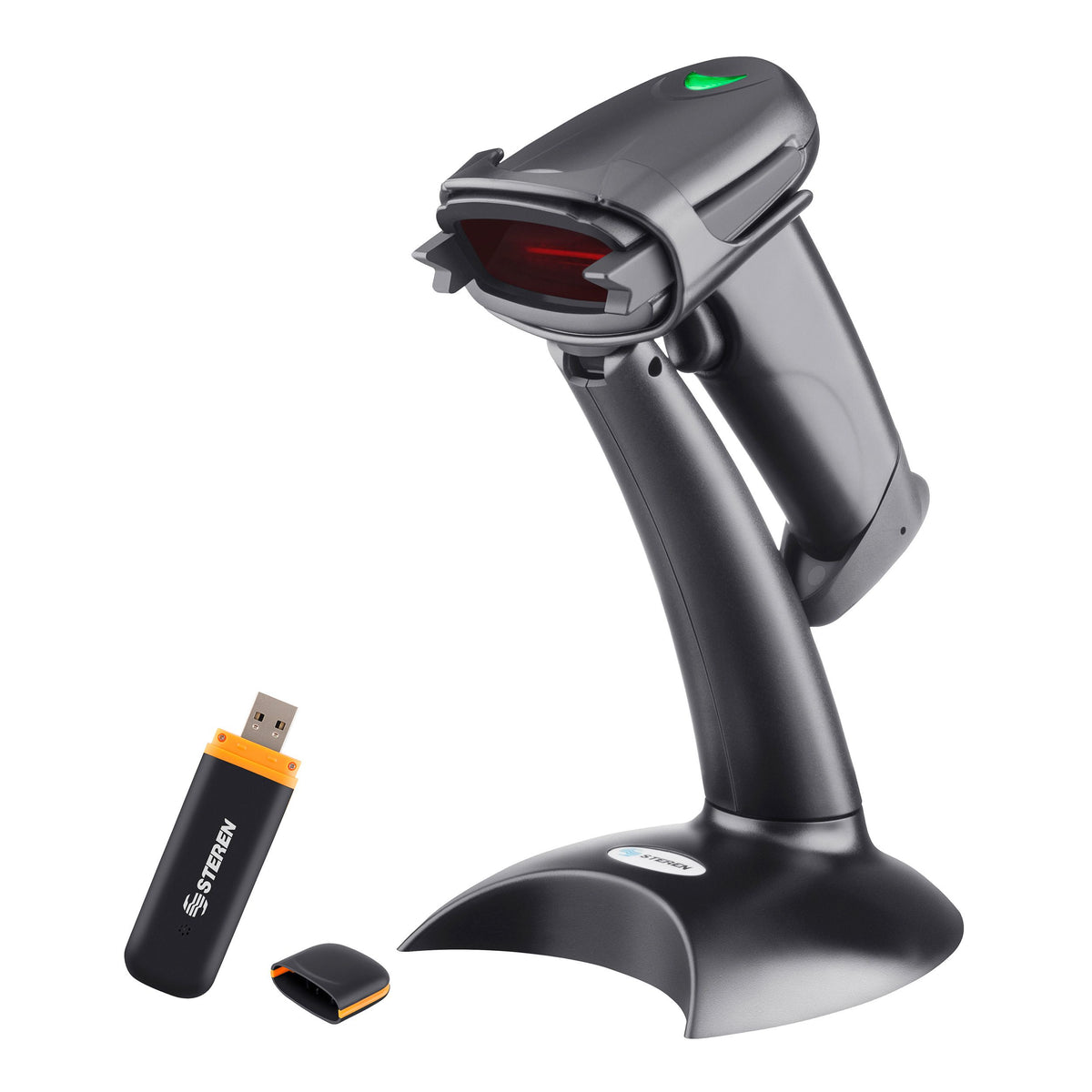Lector de Códigos de Barra Steren Inalámbrico Plug-Play Color Negro