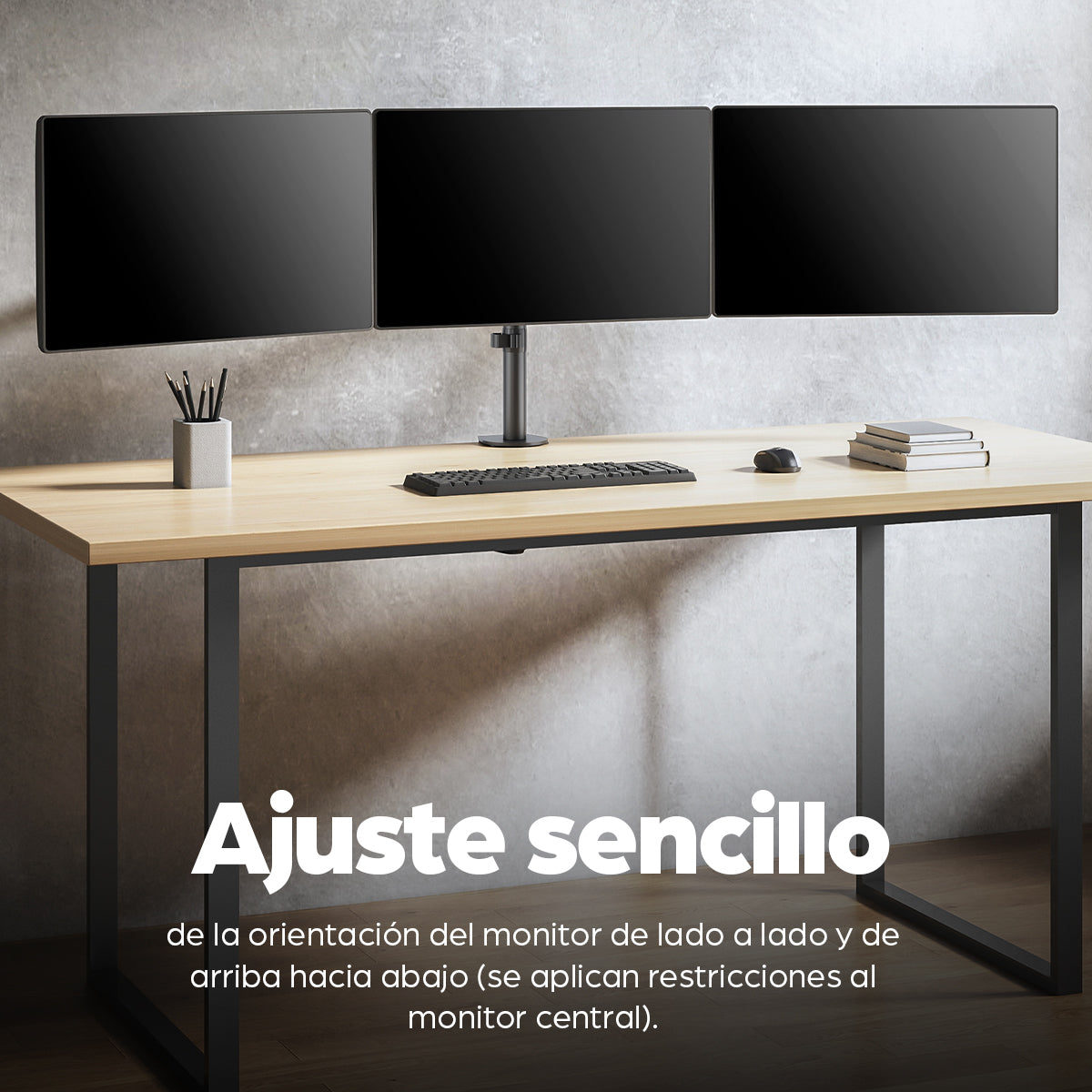 Manhattan 461658 soporte para pantalla plana 68.6 cm (27") Negro