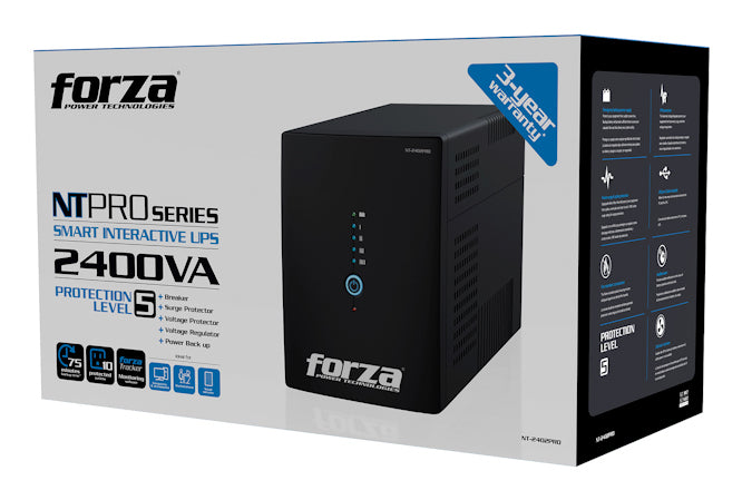 Forza NT-2401PRO Smart UPS 2400VA/1200W 120V 10-NEMA RJ45