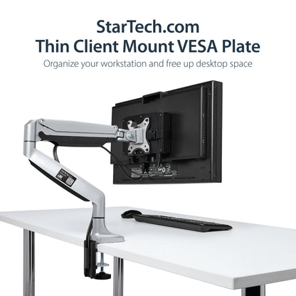 StarTech.com ACCSMNT soporte para CPU Soporte para CPU montado en soporte de monitor Negro