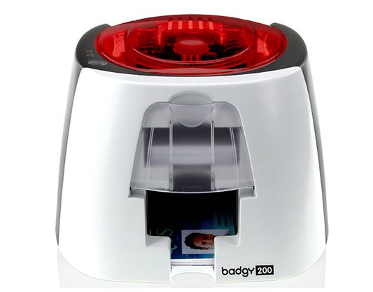Impresora de credenciales Evolis Badgy 200 Incluye 1 Ribbon 1 Paquete de 100 tarjetas de PVC