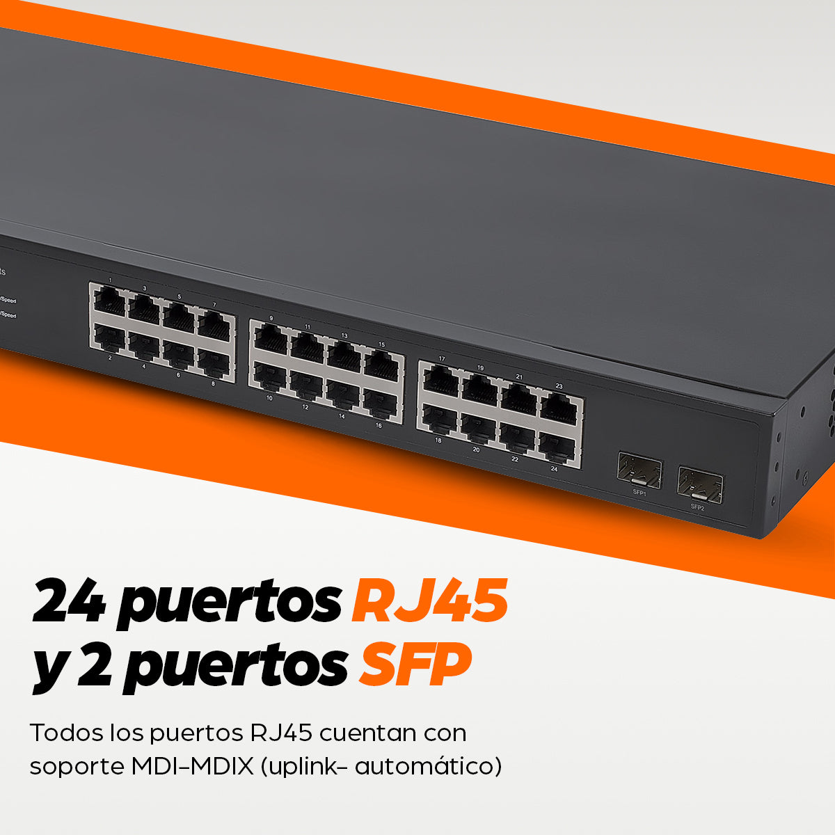 Switch Intellinet 24 Puertos Gigabit Ethernet con 2 Puertos SFP Montaje en Rack 19"