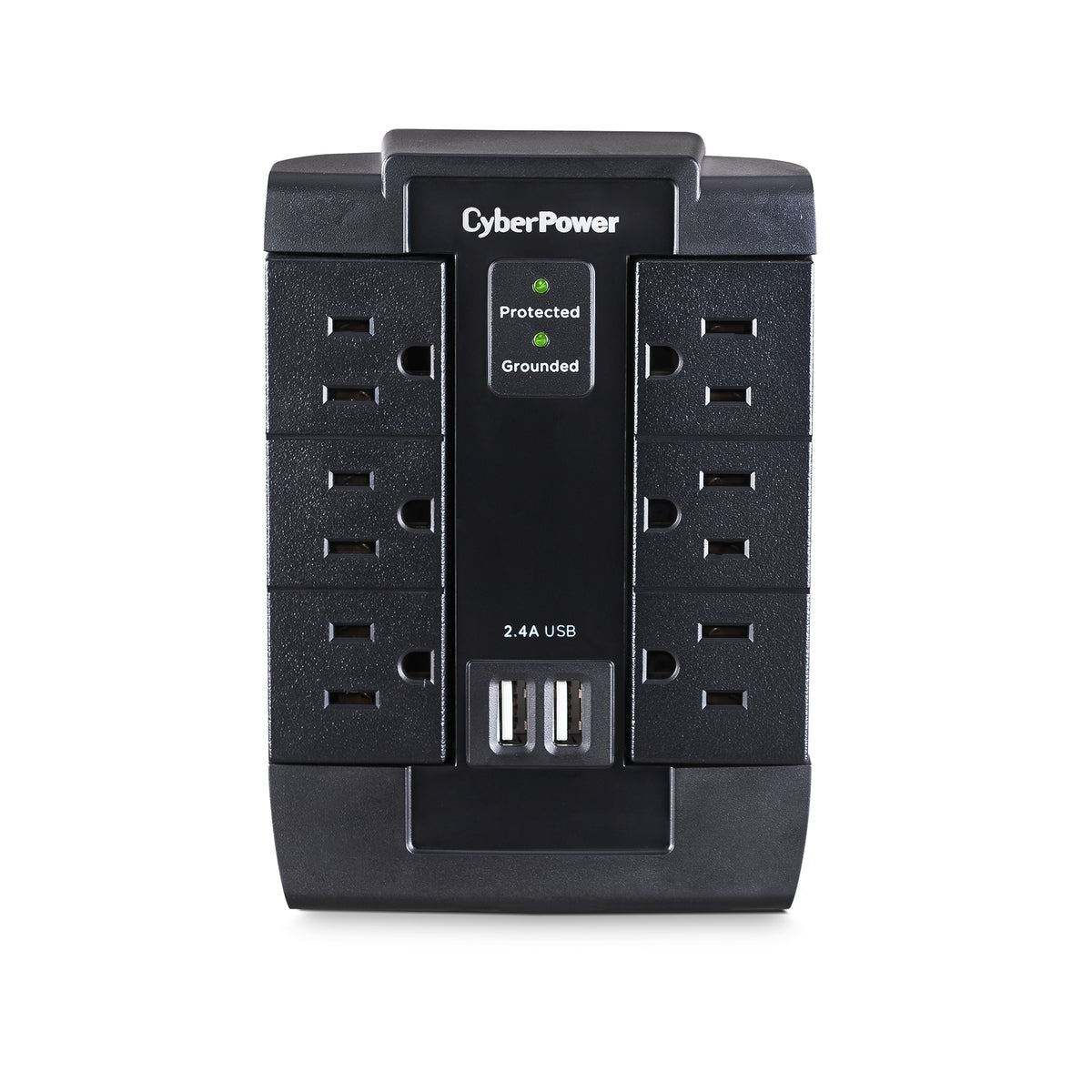 CyberPower P600WSURC1 supresor de picos Negro 6 salidas AC 125 V