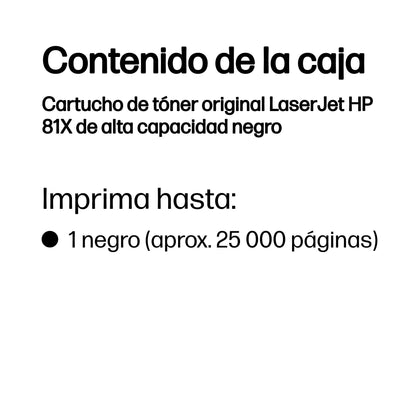 Toner HP LaserJet 81X Alta Capacidad