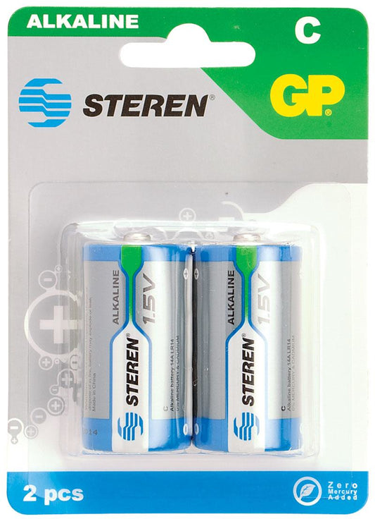 Pilas Steren Alcalinas Tipo C 1.5V C/2 Pzas